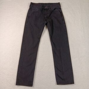 Levi’s 501 Jeans Mens 32x32 Black Denim Button Fly Straight Leg Regular Fit